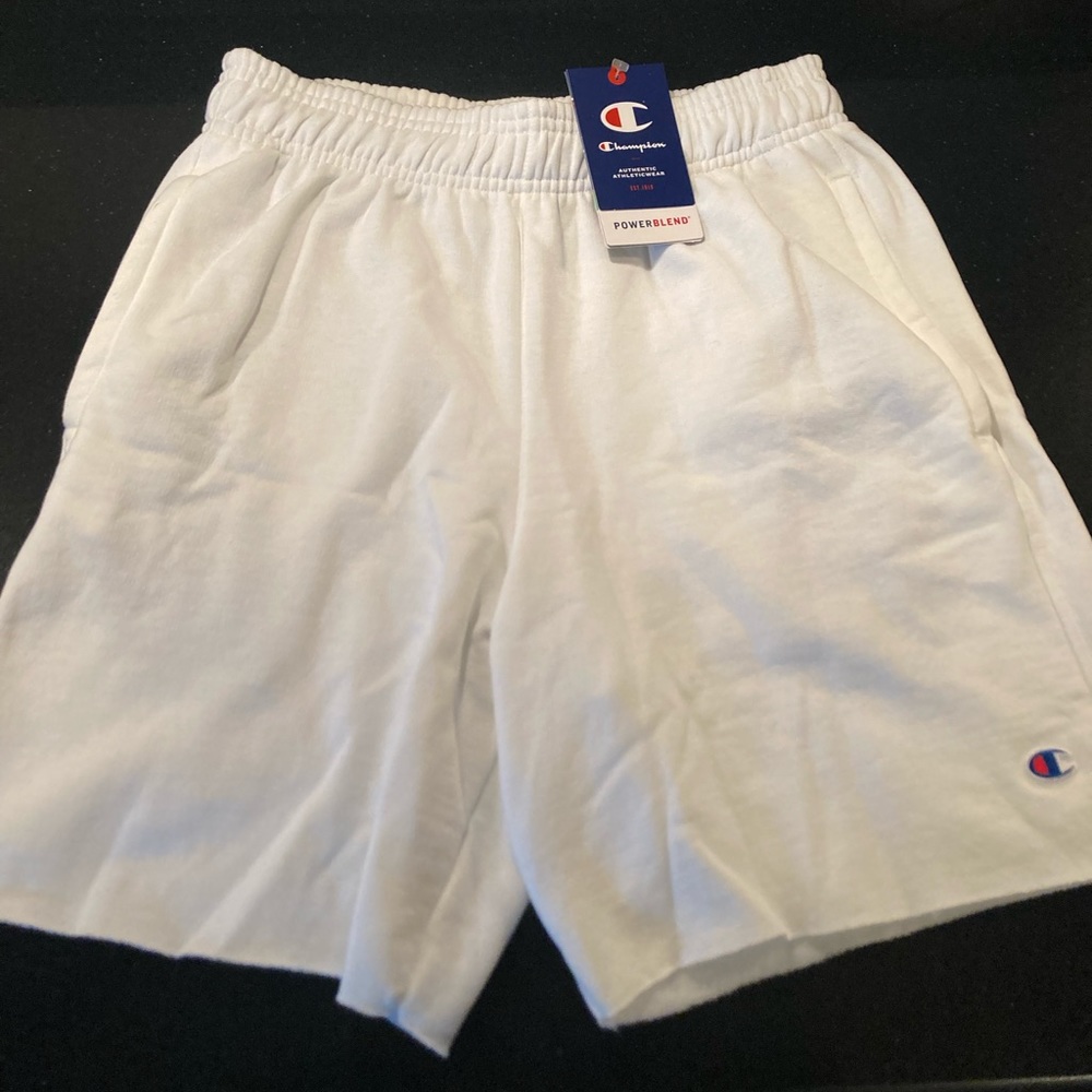 Men’s Champion White Sweat Shorts